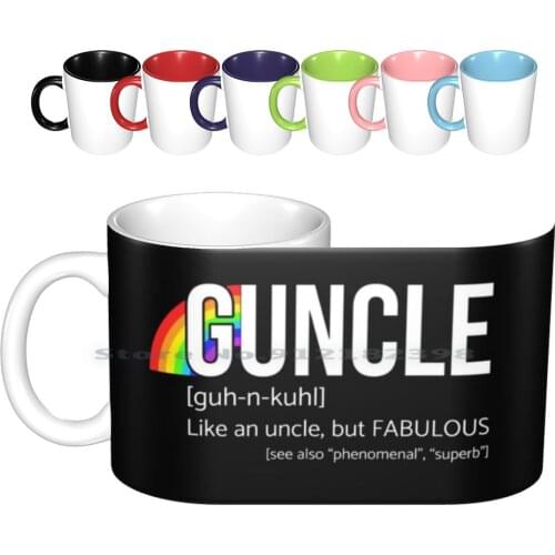 Guncle Definition-Fun Gifts For Gay Uncles Ceramic Mugs Coffee Cups Milk Tea Mug Funcle Guncle Uncle Gay Gay Uncle Family