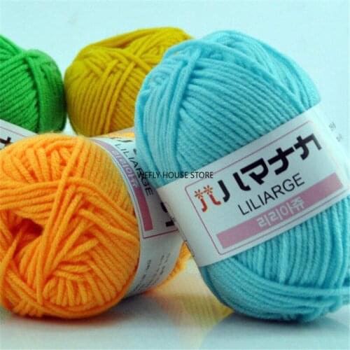 10 Pieces 250G Milk Cotton Wholesale 4 Strands Korean Cotton Baby Childrens Hand-Woven Medium Thickness DIY Doll Baby Wool