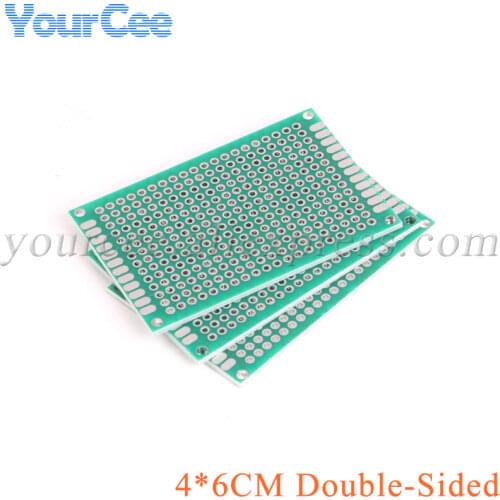10 pcs 4X6cm DIY Prototype Paper PCB Universal Circuit Board Double Side Board 1.6mm 2.54mm Glass Fiber DIY Electronic Kit
