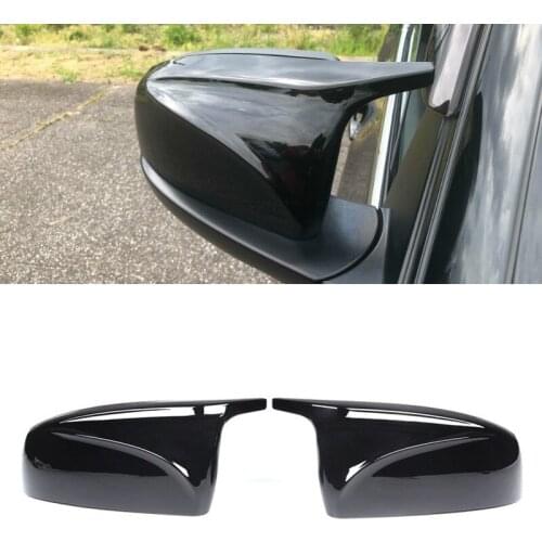 2pcs Rearview Excellent Side Wing modified Bright black Mirror Cover caps For BMW X5 E70 X6 E71 2007-2013