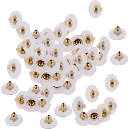 50 Pieces Making Findings Earring Backs Stoppers Ear Post Nuts Jewelry Craft