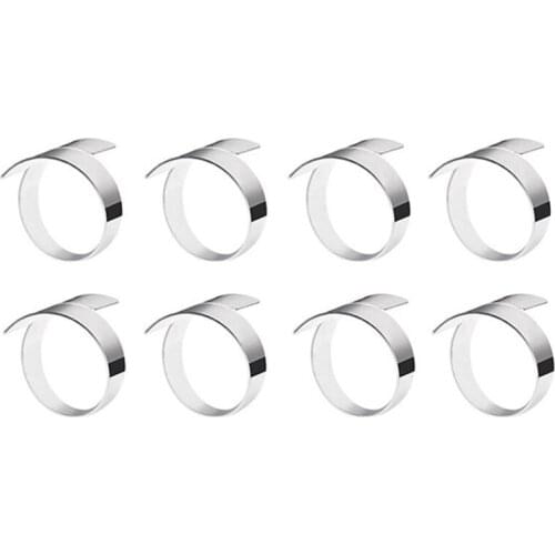 8 Pcs Napkin Rings Handcraft Dinner Table Napkin Holders Alloy Napkin Rings for Wedding Party Napkin Rings Banquet Festival Deco
