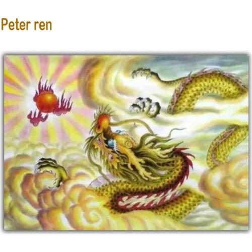 Diamond embroidery Chinese dragon Diy Diamond painting animal full square rhinestone Diamond Mosaic decorative painting