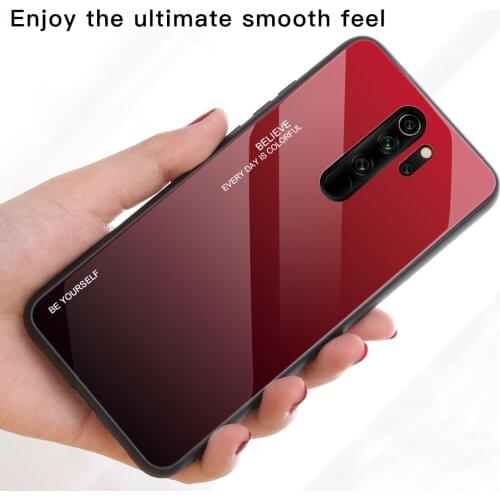 Gradient Tempered Glass Case for Xiaomi Redmi Note 8 Pro Note8 Glossy Stained Colorful Case for Redmi Note 8 Pro Phone Housing
