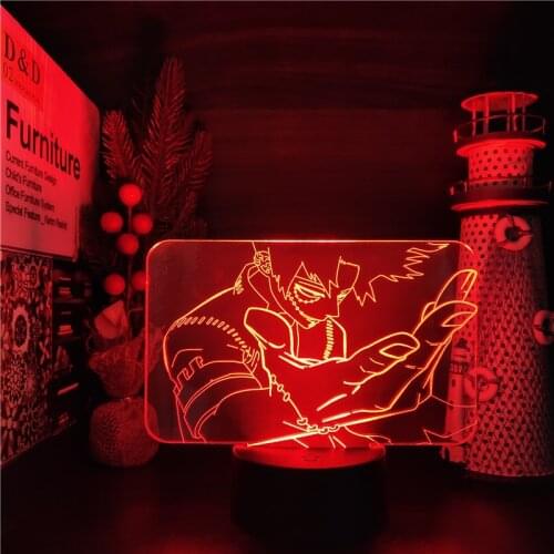 Dabi 3D Night Light My Hero Academia Anime Figure Lamp Lampara LED Neon Lighting Boku No Hero Academia Manga Home Decor Lampe