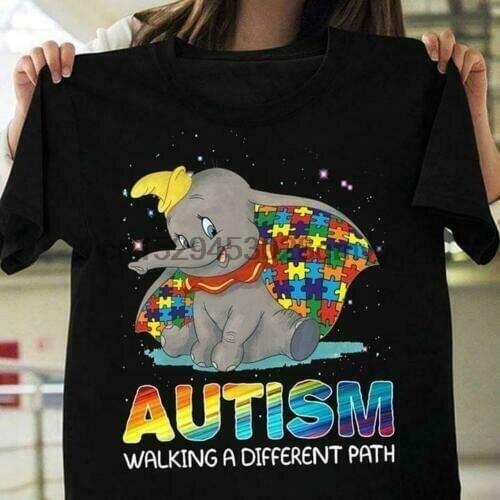 Dumbo Autism Walking A Different Path Ladies Shirt Gift Printed in US(1)