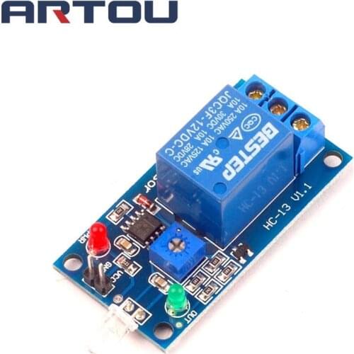 DC 12V 1 Channel 1CH Photodiode Sensor Module Optical Switch Light Detection Sensor Relay Module Control Board