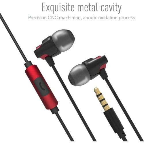 GENAI Stereo In-ear Earphone Headphones Wired Control Bass Sound 32Ω HIFI Earbuds for Xiaomi Samsung 3.5mm