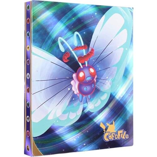 2021 Butterfly Holographic 240Pcs Holder Collections Shiny Card Files Top Loaded List Toys Gift For Kids
