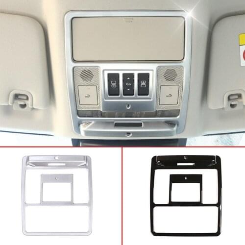 For Land Rover Discovery 5 2017 ABS Matt Chrome Roof Reading Lamp Frame Trim For Range Rover Evoque Discovery Sport 2017 2018
