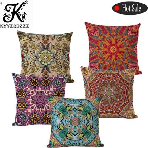 Classical Abstract Printed Cushion Covers With Cotton And Linen Material Sofa Car Seat Pillowcase Almohada
