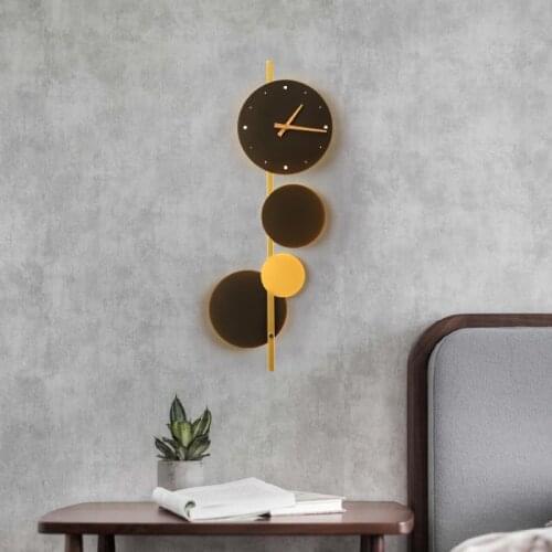 Nordic Creative Wall Lamp Post-modern Personality Simple Living Room Dining Room Bedroom Bedside Lamp Clock Decorative Lamp