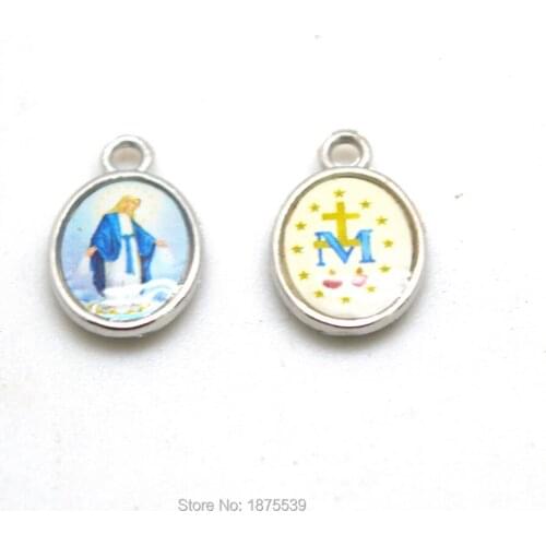 Fashion Small Charm Used in Bracelet Two Side Different Pictures Blue Mary