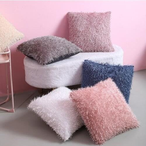 Luxury Super Softness Pink Throw Pillow Covers 45x45 for Sofa Cushion Cover Purple Princess Pillow Cases Home Decorative