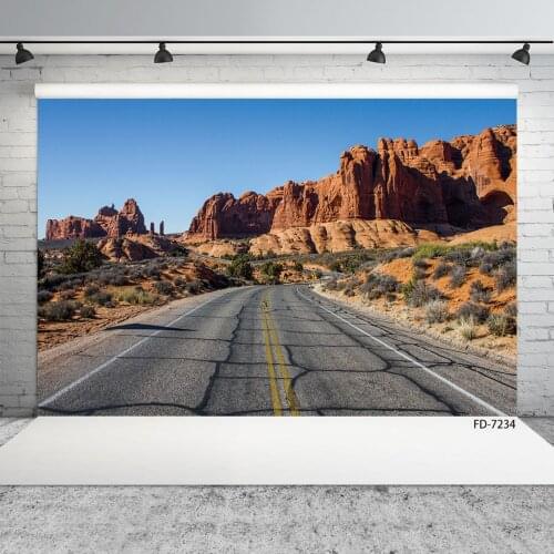 Desert High Way Photography Backdrops Customized Backgrounds for Portrait Children Scenic Photophone Photo Studio