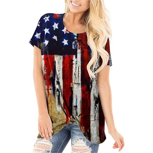 Plus Size Tops For Ladies Blusas Mujer De Moda 2021 Women Casual Print Color Short Sleeve O Neck Blouse Knotted Tops Shirt