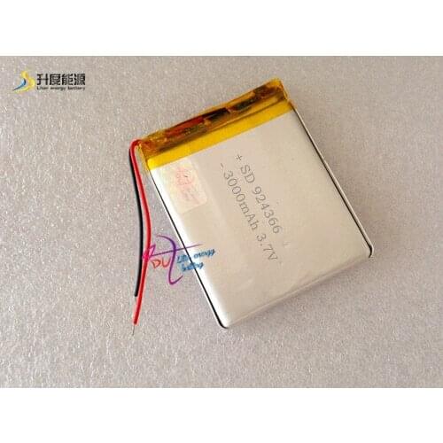 SD Li-ion polymer cell 3.7 3000mah 924366 rechargeable battery operated led light bar