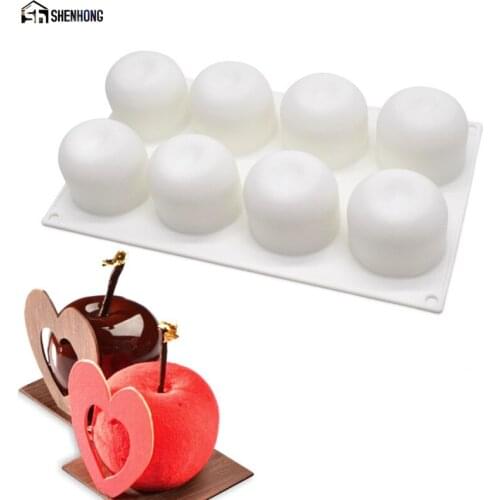 SHENHONG Lifelike Apple 3D Cake Mold Art Decoration Pop Silicone Mousse Silikonowe Formy Moule Baking Mould Pastry Tools