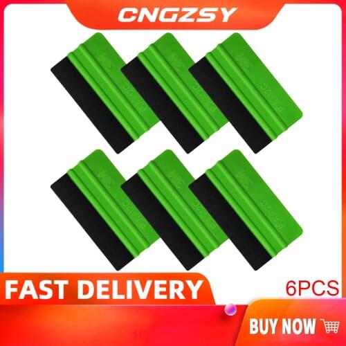 6pcs 5 Inch Long Green 3M Plastic Vinyl Squeegee for Window Film Car Paint Protection Film Auto Decals Wrapping 6A75F