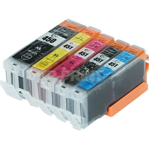 UP 5 x Compatible Ink Cartridges For Canon 451 PIXMA IP7240 Cli-451 PGI450 PGI-450XL PIXMA MG5440 MG5540 IX6540 IX6840 IP8740