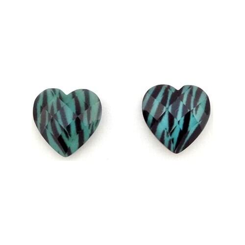 Special store Female Acrylic blue heart alloy stud earrings lady jewelry