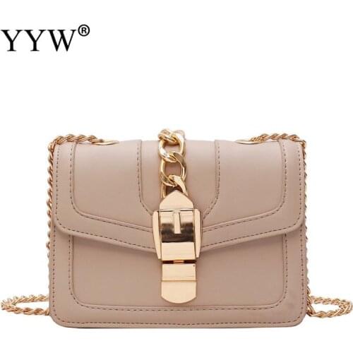 Pu Leather Crossbody Bags For Women Box Bag Chain Shoulder Messenger Bag Lady Travel Purses And Handbags 2019 New Fashion
