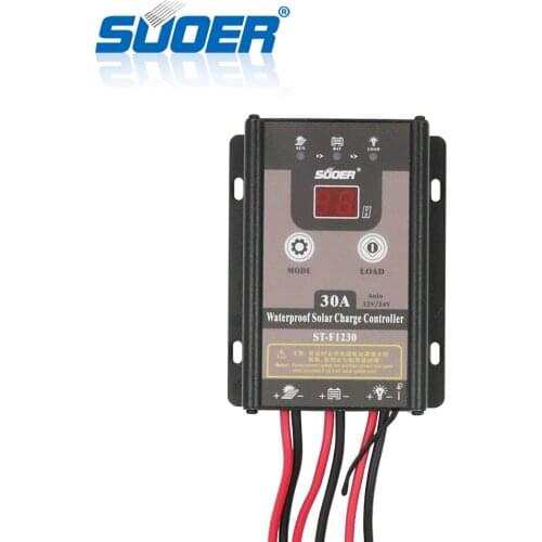 Suoer【 PWM Charge Controller 】 12 volt solar panel charge controller 30a pwm solar charge controller(ST-F1230)