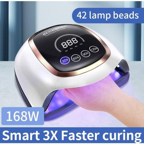 Doddohome 168W led nail lamp with uv light nail V3 for drying gel polish Timer Auto Sensor Manicure Tools