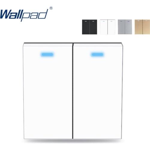 LED 2 Gang 2 Way 1 Way Light Switch Rocker Function Push Button Switch with LED Indicator Function Key For Moduler only 52*52mm