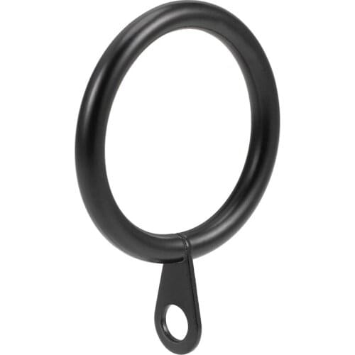 Uxcell 28Pcs Curtain Rings Metal 28mm Inner Dia Drapery Ring for Curtain Rods Black for Holding Curtains and Window Curtains