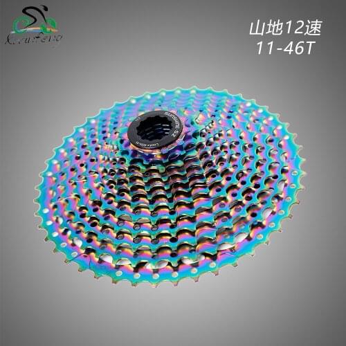 Mountain Bike Flywheel 12 Speed 11-46t Color Bicycle Cone Pulley AluminumFrame Hollow Climbing Flywheel moutainbicyclefreewheel