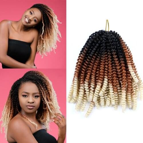 Full Star Ombre Hair Extension Spring Twist Crochet Braid Synthetic Hook braids Hair Jamaica Bounce Fluffy Passion Fake Hair