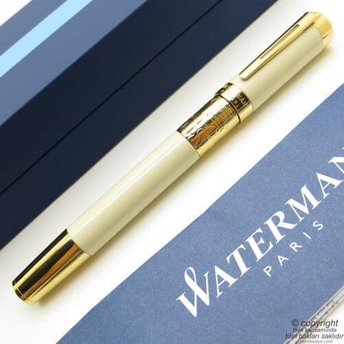 Waterman Elegance White Roller Pen | İsme Special Pen | Gift Pen