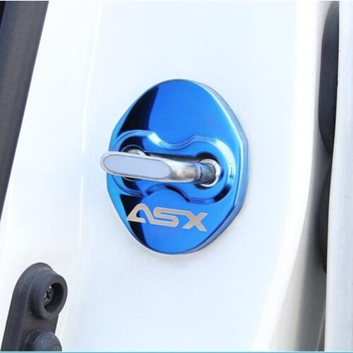 Car Door Lock Buckle Protector Cover Sticker for MITSUBISHI ASX 2013 2014 2015 2016 2017 2018 2019 2020 Interior Accessories