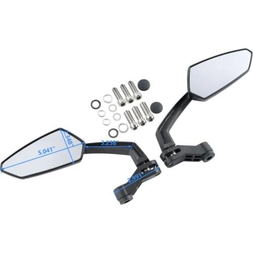 Motorcycle Motorbike 8mm 10mm Angled Rear view Mirror For Harley Touring Scooters Dirt bike Chopper Crusier