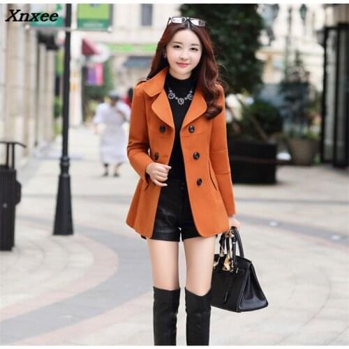 2018 New Elegant Women Wool Plus Size Yellow Red Khaki Maxi Long Coat Slim Female Woolen Blends Manteau Femme Robe Outerwear