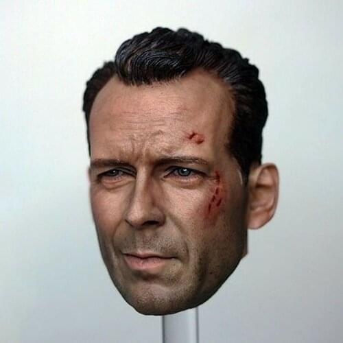 1/6 Scale Bruce Willis Head Sculpt Model Carving For 12 Inches Action Figure DIY Collectible