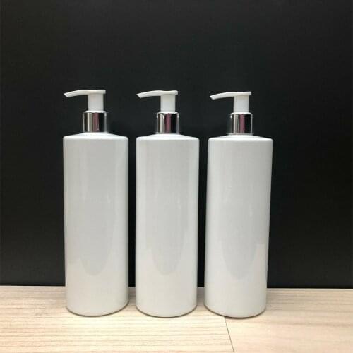 500ml Empty Lotion Pump Bottles For Gel Soap Dispenser Shampoo Black Flat Shoulder Pressing Lotion Bottle