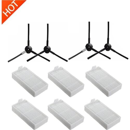 Ilife Accessories for chuwi ILIFE V3s V5 V5s V5s pro V50 Robotic Vacuum Cleaner Parts kit Hepa Filter*6+Side Brush*4 10pcs/lot