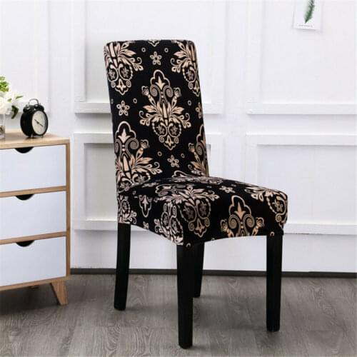 Anti-dirty Chair Cover Retro Stretch Spandex Elastic Chair Covers Removable Slipcovers Seat Cover Dining Decor Kitchen Seat Case