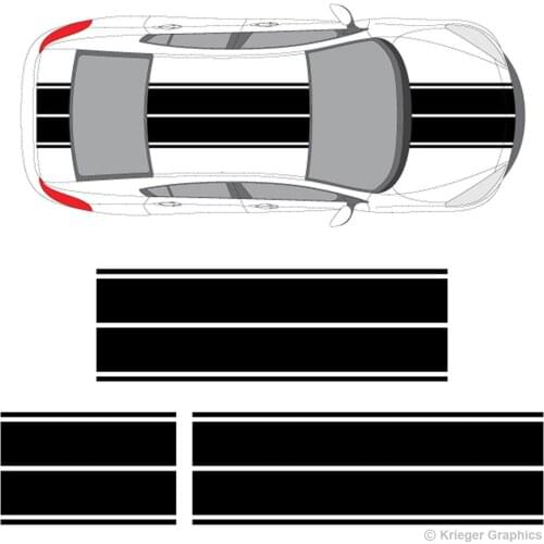 For 1set 1Set Mazda 2 3 6 RX-7 RX-8 Miata Dual Rally Racing Stripes Vinyl Stripe Decals Car styling
