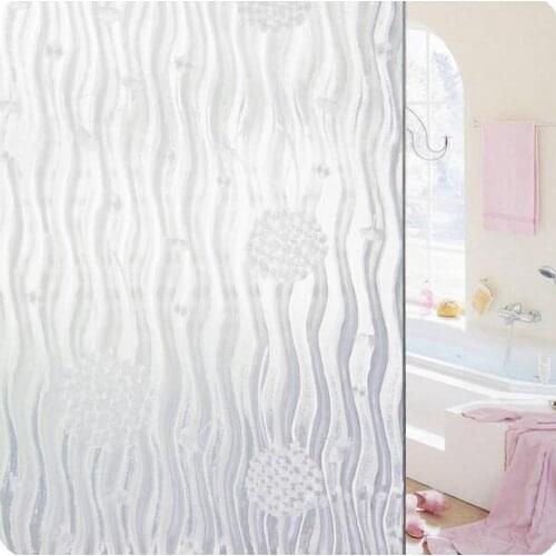 Eco-friendly Three-dimensional Window Grilles Clipping Electrostatic Glass Film Translucent Scrub Bathroom Window Stickers