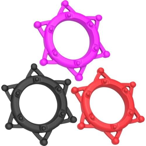 Stretchy Cock Ring Silicone Male Delay Lock Penis Elastic Ring rudder clit star Adult Sex Toy Ejaculation Sex Product for men