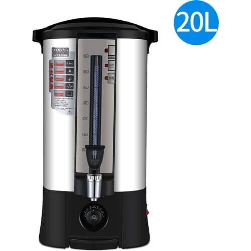 Electric kettle Commercial electric hot water barrel 304 stainless steel automatic boiler, 20L adjustable warm milk tea