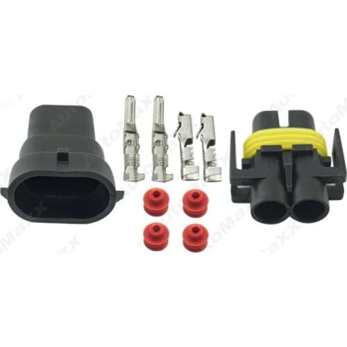 FEELDO 1Set Car Motorcycle H8/H9/H11/880/881 Waterproof DIY Male Female Quick Adapter Connector Terminals Plug Kit #AM2752