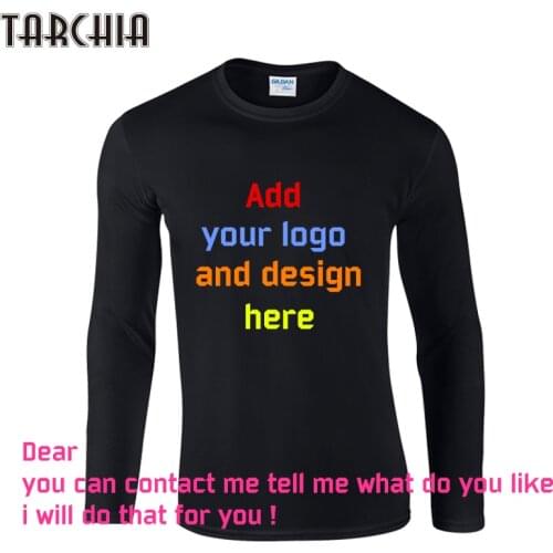 TARCHIA Eur Size Long Sleeve Tee Homme Personalized T-Shirts Designer Logo Mens T Shirt 2021 New Tshirt Boy Fashion Cotton