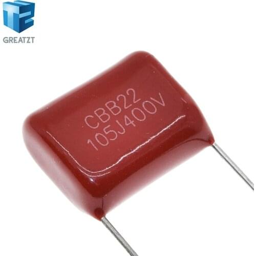 GREATZT 10PCS 400V105 1UF Pitch 20MM 400V 105 1000NF CBB Polypropylene film capacitor