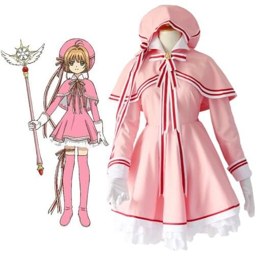 Card Captor Cardcaptor Sakura Clear Card Cosplay Sakura Kinomoto Shaoran Li Tomoyo School Uniform Sailor Suit Costume