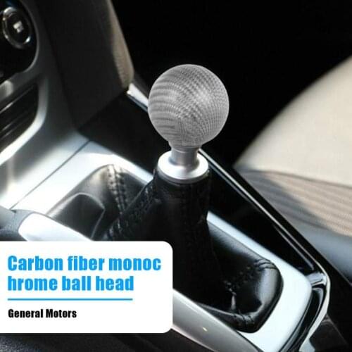 Round Ball Shape Carbon Fiber Car Gear Shift Knob for Manual Auto Transmission Elaborate Manufacture Prolonged Durable