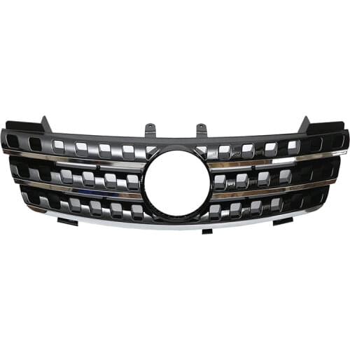 New Chrome / Black W164 ML320 Car Front Bumper Mesh Grill Grille For Mercedes For Benz ML Class W164 ML320 ML350 ML550 2005-2008